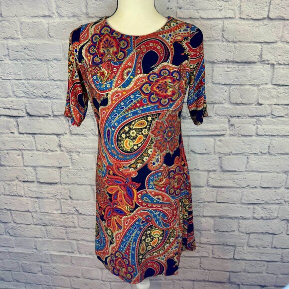 Tommy Hilfiger Dresses & Skirts - Tommy Hilfiger Paisley Print Stretch Sheath Dress – Size 6P